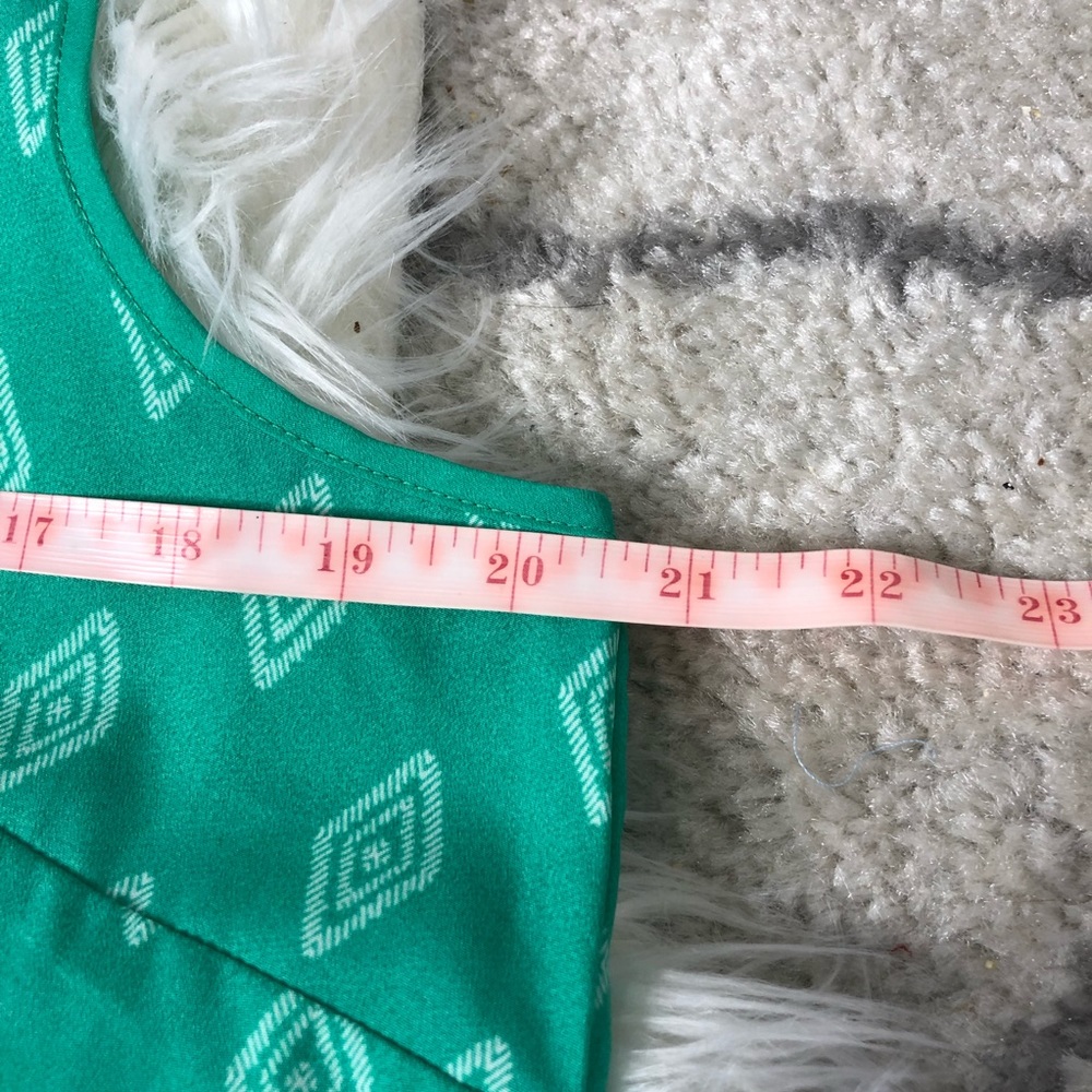 Mint Green Patterned Tank Top - Picture 13 of 15